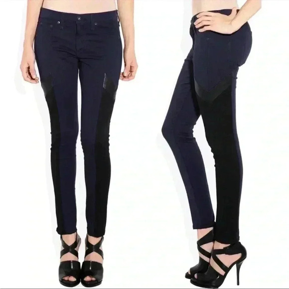 Rag & Bone Grand Prix Motocross Legging Jeans Sz 25 - Picture 1 of 10